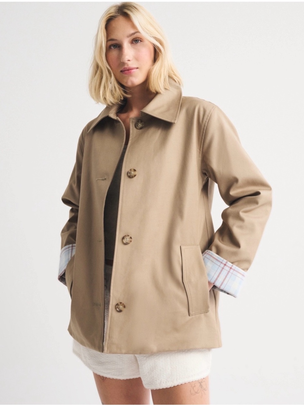 A-Line Removable Scarf Trend Coat